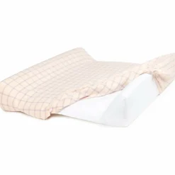 Housse de matelas à langer Stories Édition limitée Powder mauve grid