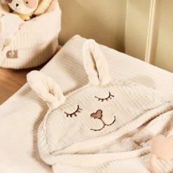 Housse matelas à langer Cloudy Rib Oatmeal (50 x 70 cm)