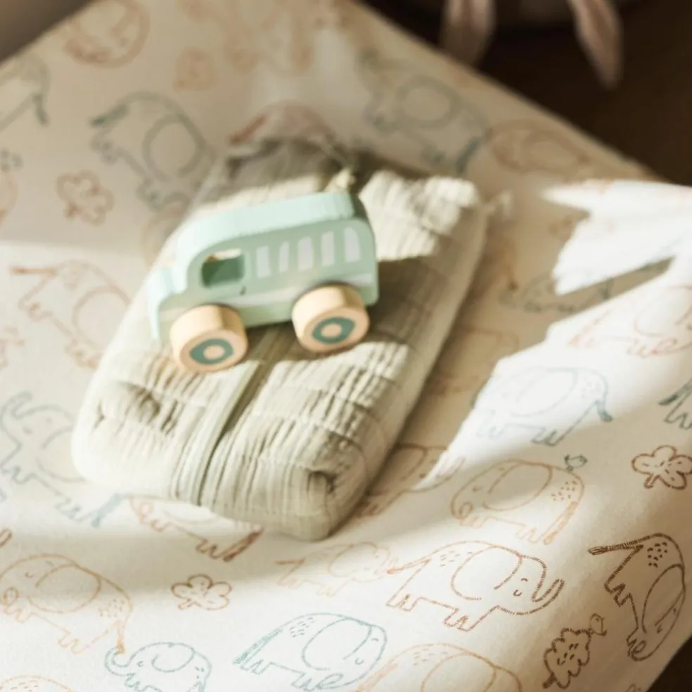 Housse matelas à langer en jersey Elephant Tales (50 x 70 cm)