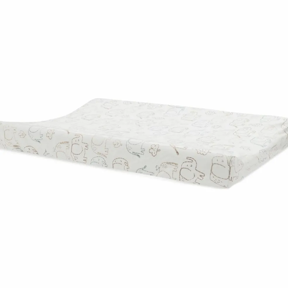 Housse matelas à langer en jersey Elephant Tales (50 x 70 cm)