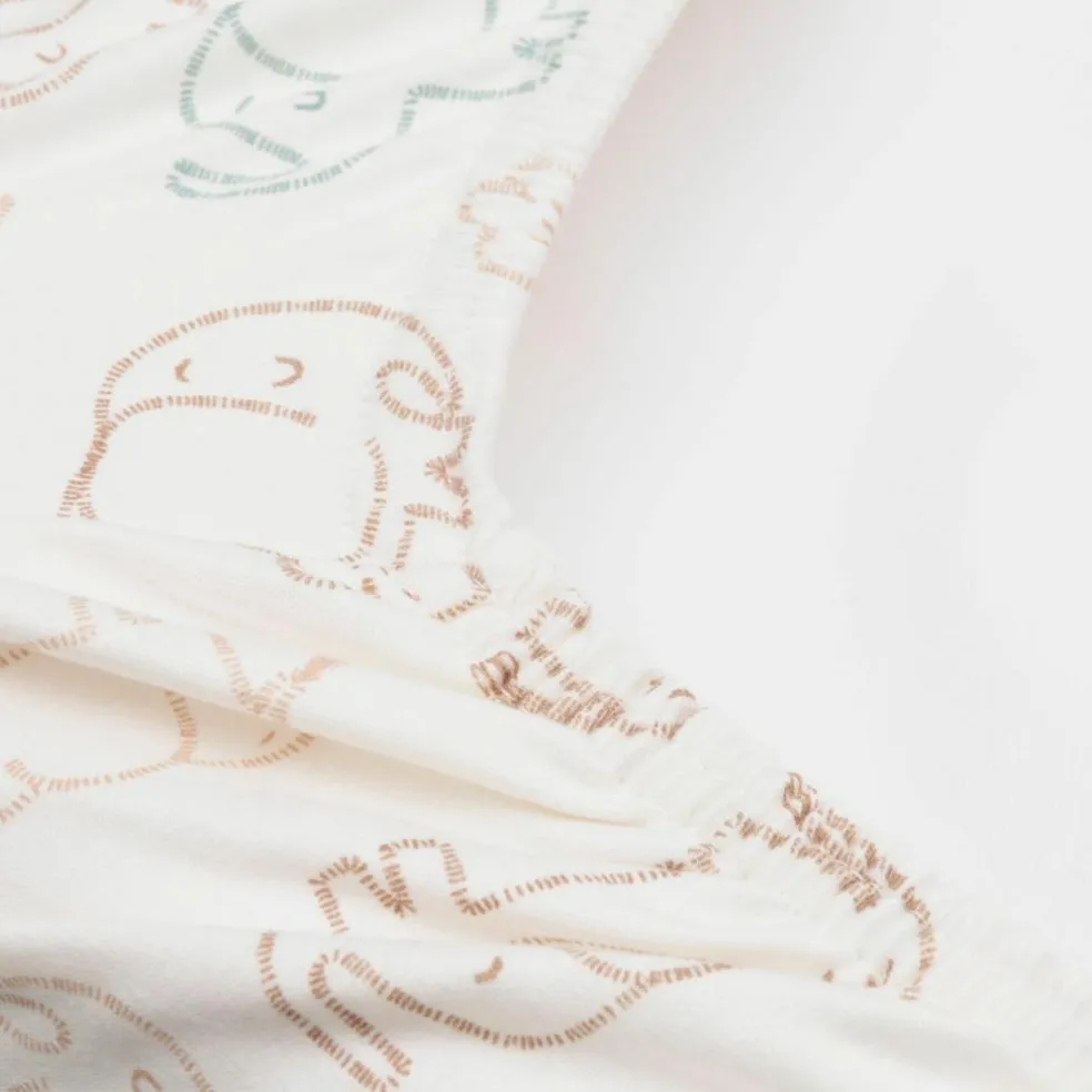 Housse matelas à langer en jersey Elephant Tales (50 x 70 cm)