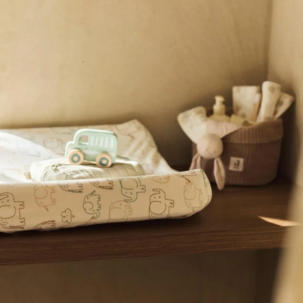 Housse matelas à langer en jersey Elephant Tales (50 x 70 cm)