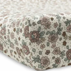 Housse matelas à langer en jersey Retro Flowers (50 x 70 cm)