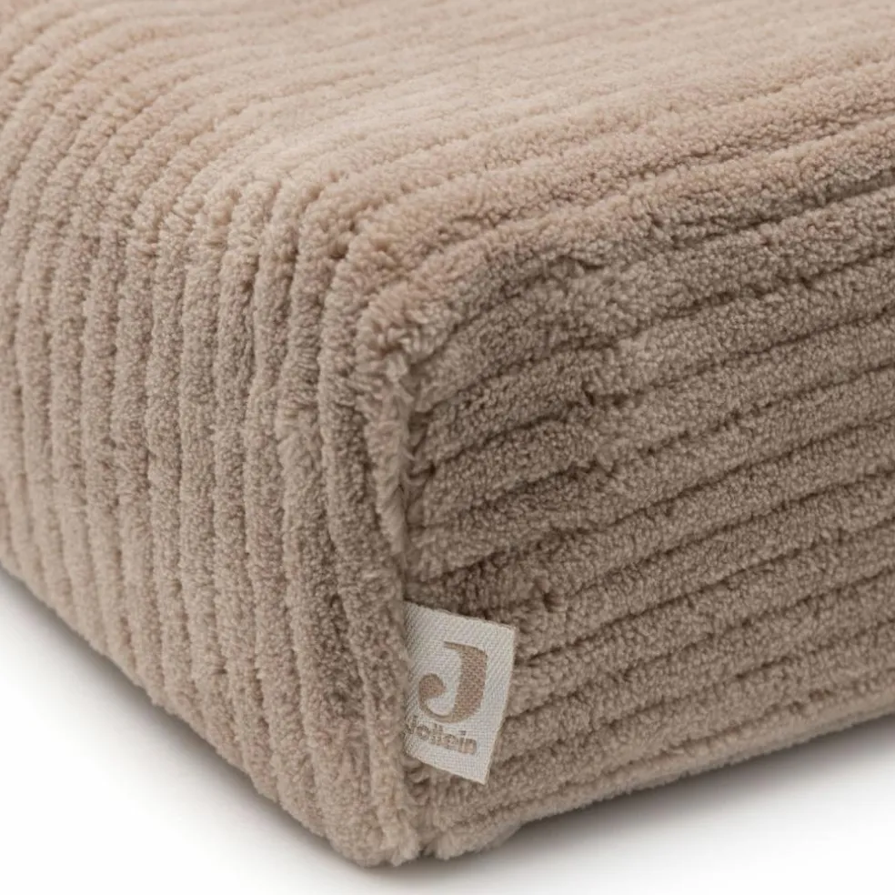 Housse matelas à langer en jersey Cloudy Rib Milky Coffee (50 x 70 cm)