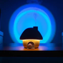 Humidificateur Maison Champignon Bleu