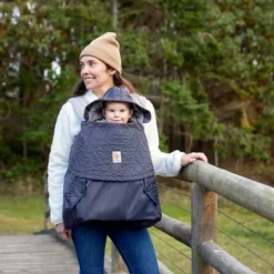 Imperméable Cocon hiver gris charbon pour porte-bébé