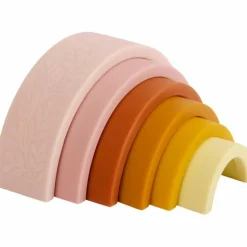 Jeu à empiler arc en ciel rose