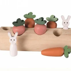 Jeu à encastrer buche, lapins et légumes