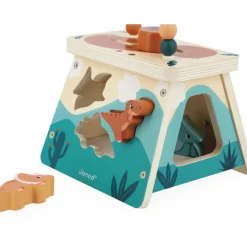 Jeu d'activités en bois Dino volcan