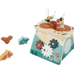 Jeu d'activités en bois Dino volcan