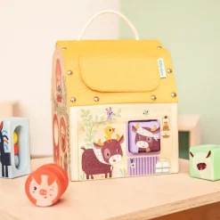 Jeu d'activités en bois Maison sonore à formes