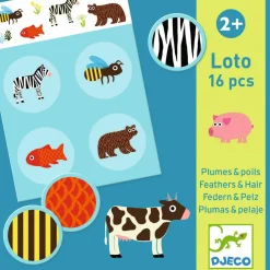 Jeu de loto Plumes & Poils (16 pièces)
