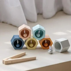 Jeu de pince Nid d'abeilles Couleurs Tendresse