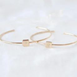 Jonc Alice en plaqué or jaune (personnalisable)