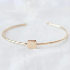 Jonc Alice en plaqué or jaune (personnalisable)