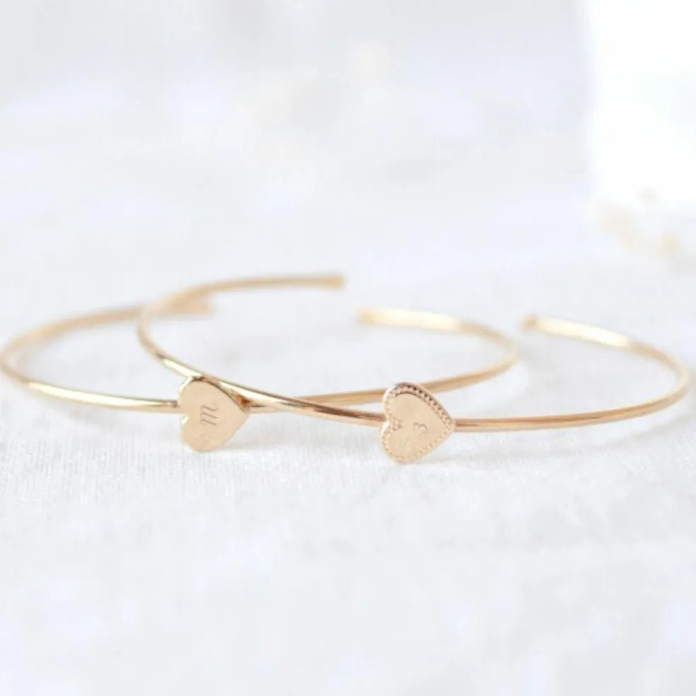 Jonc Joséphine en plaqué or jaune (personnalisable)