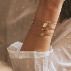 Jonc Joséphine en plaqué or jaune (personnalisable)