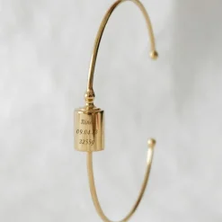 Jonc Mon Petit Poids personnalisable (plaqué or jaune)