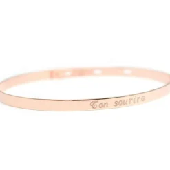 Jonc personnalisable (plaqué or rose)