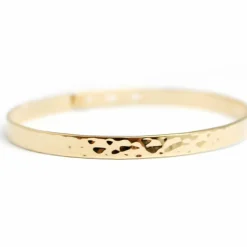 Jonc ruban martelé (plaqué or)