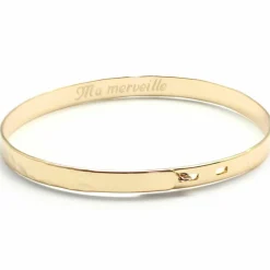 Jonc ruban martelé (plaqué or)