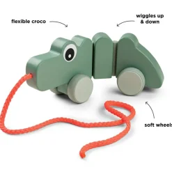 Jouet à tirer Croco Vert