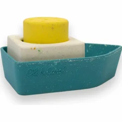 Jouet de bain bateau en caoutchouc jaune