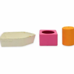 Jouet de bain bateau en caoutchouc orange