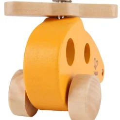 Jouet en bois hélicoptère jaune