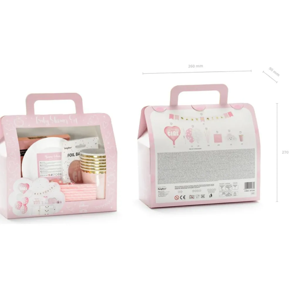 Kit décoration Baby Shower ''It's a girl'' (49 pièces)