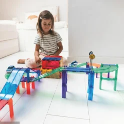 Kit de construction magnétiques circuit de couleur vive (65 pièces)