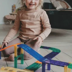 Kit de construction magnétiques circuit de couleur vive (65 pièces)