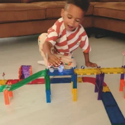 Kit de construction magnétiques circuit de couleur vive (65 pièces)