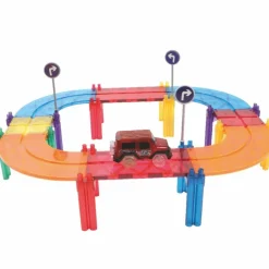 Kit de construction magnétiques circuit de couleur vive (65 pièces)