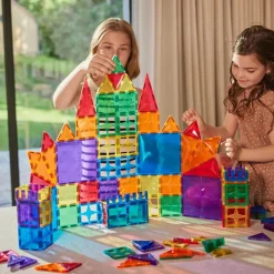 Kit de construction magnétiques couleur vive (110 pièces)