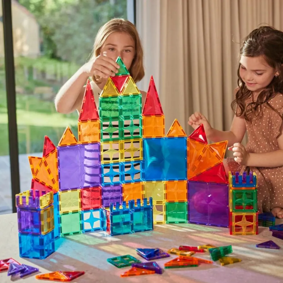 Kit de construction magnétiques couleur vive (110 pièces)
