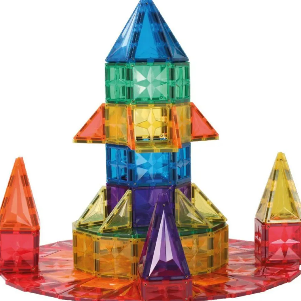 Kit de construction magnétiques couleur vive (110 pièces)