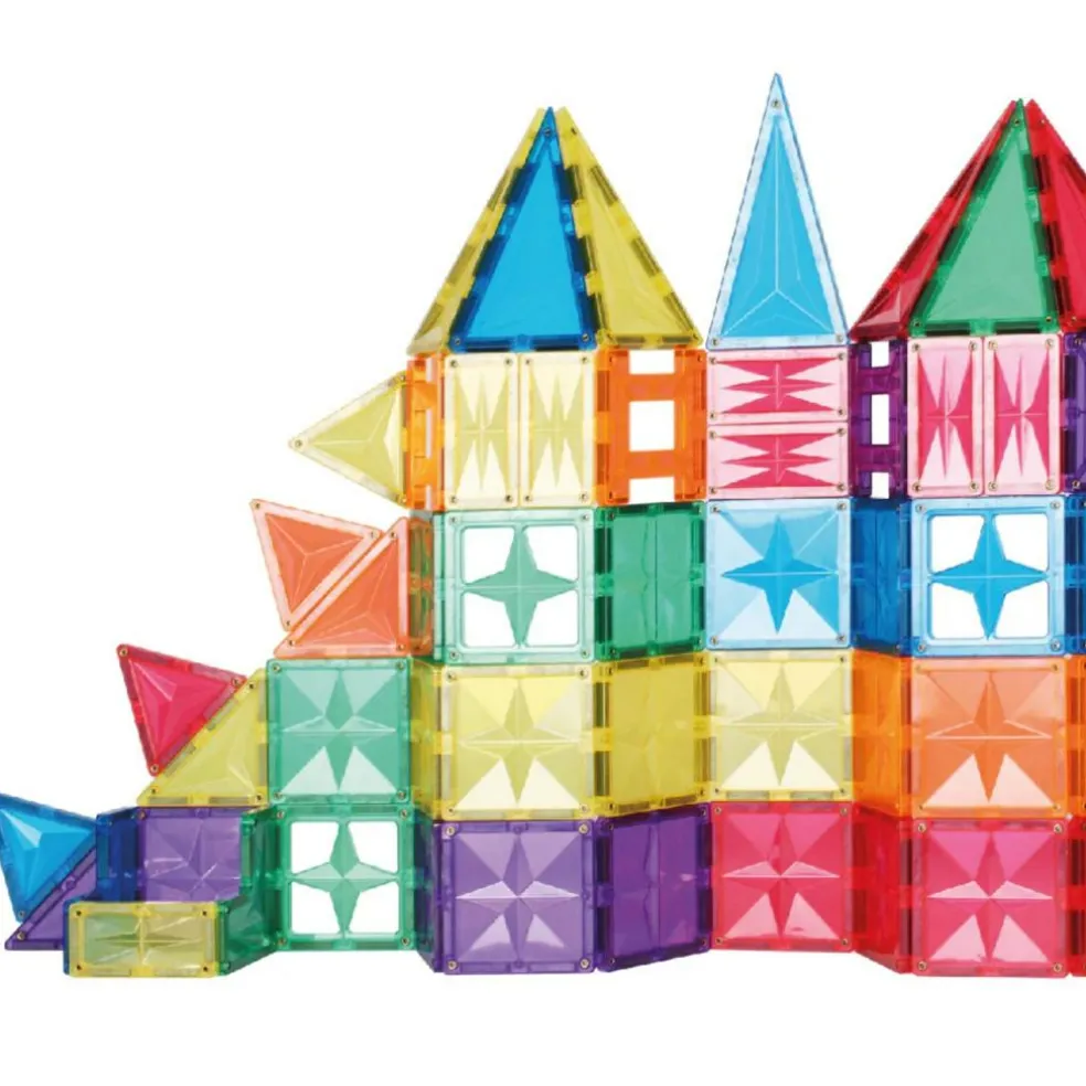 Kit de construction magnétiques couleur vive (110 pièces)