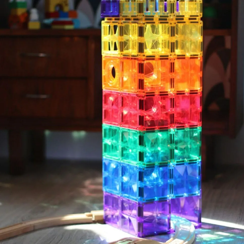 Kit de construction magnétiques couleur vive (110 pièces)