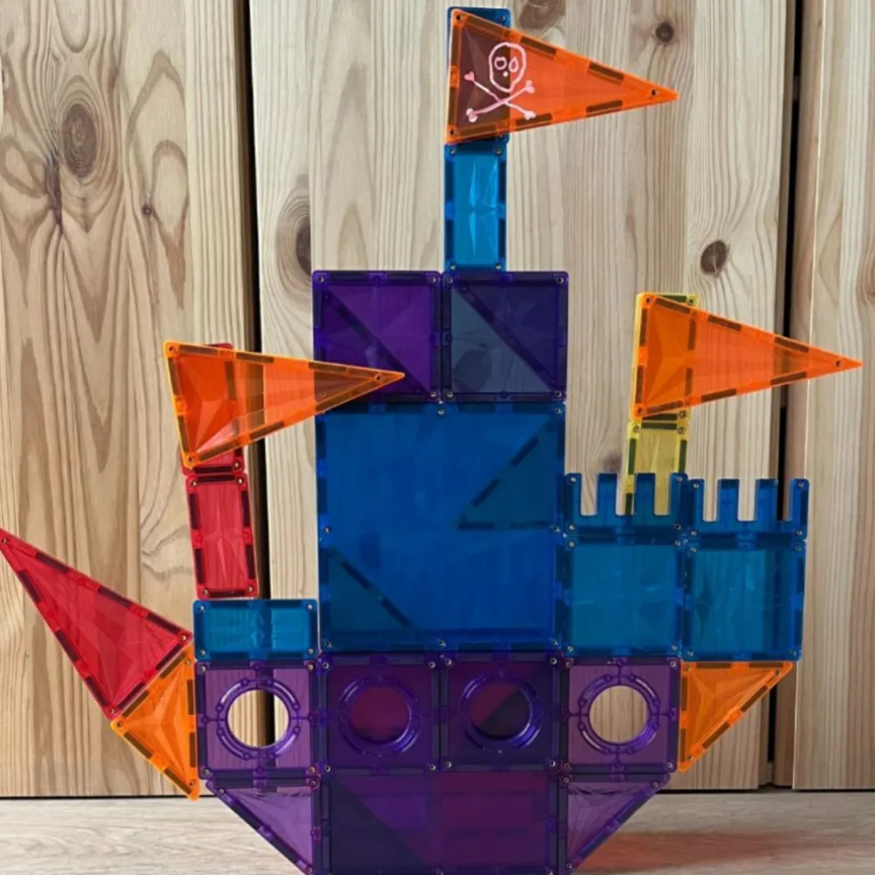 Kit de construction magnétiques couleur vive (110 pièces)