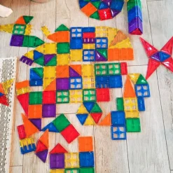 Kit de construction magnétiques couleur vive (110 pièces)