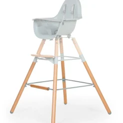 Kit de pieds longs pour chaise haute Evolu extra + repose-pieds en bois naturel menthe