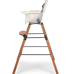 Kit de pieds longs pour chaise haute Evolu extra + repose-pieds en bois naturel noir