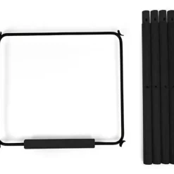 Kit de pieds longs pour chaise haute Evolu + repose-pieds en bois naturel noir et or