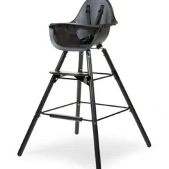 Kit de pieds longs pour chaise haute Evolu + repose-pieds en bois naturel noir et or