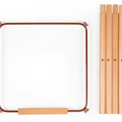 Kit de pieds longs pour chaise haute Evolu extra + repose-pieds en bois naturel terracotta