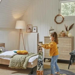 Kit de transformation 2 pans 140 cm en chêne blond noir Marcel