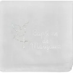 Lange de baptême personnalisable (70 x 70 cm)