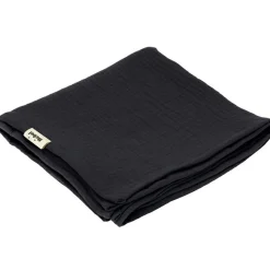 Lange en coton noir réglisse (90 x 90 cm)