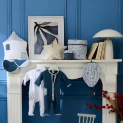 Lange en double gaze de coton gaufré Forêt enchantée (70 x 70 cm)